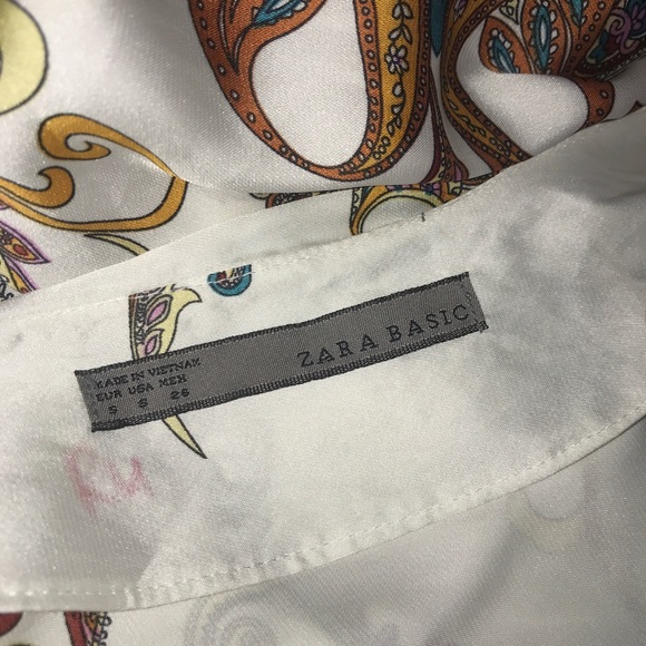 Zara Paisley Print Warm Toned Silky Flowy Dress - Picture 4 of 10